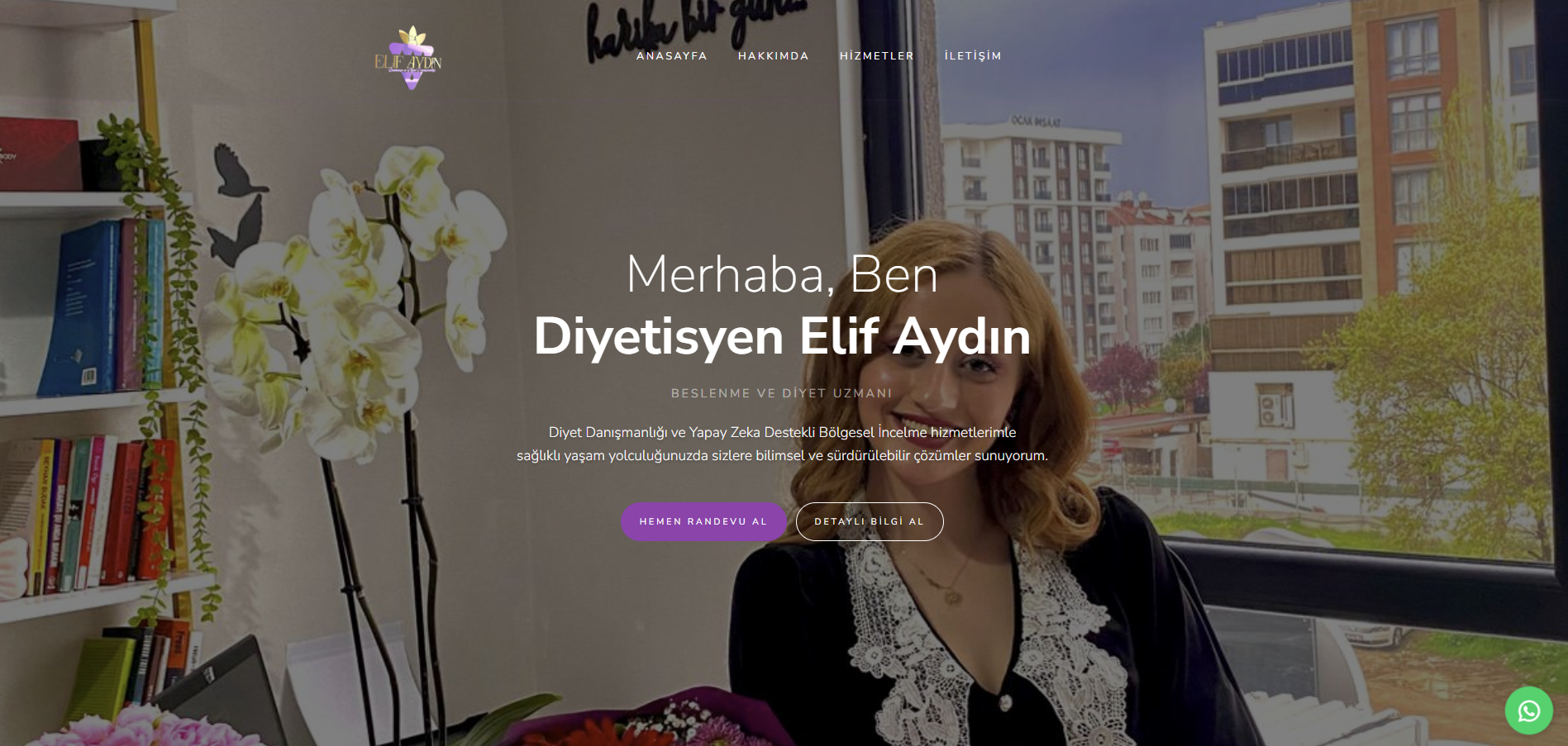 Elif Aydın Web Sitesi Görünüm 1